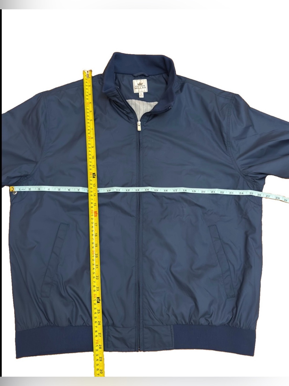 Peter Millar Austin Windbreaker Jacket Mens XL Blue Full Zip Lightweight Golf - Picture 3 of 7